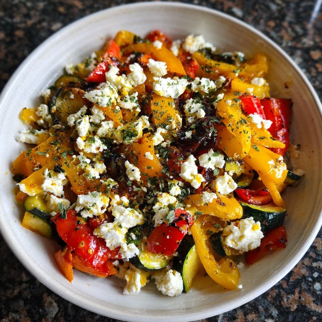 Gesund & Leicht Mediterrane Gemüsepfanne mit Feta