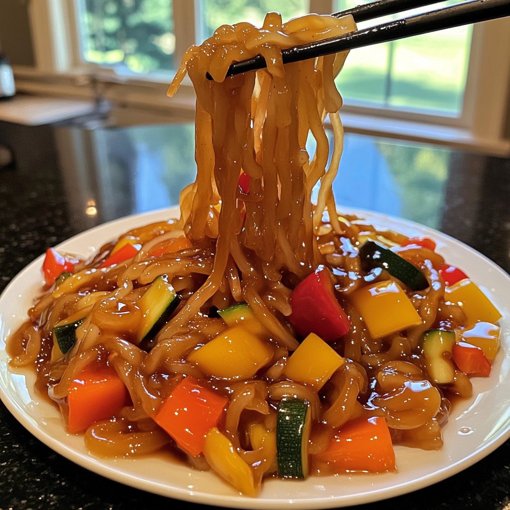 Gemüsepfanne mit Glasnudeln