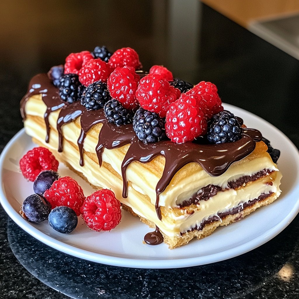 Eclair-Kuchen ohne Backen