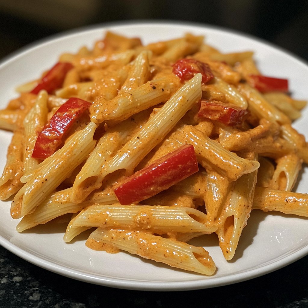Penne mit cremiger Paprikasauce
