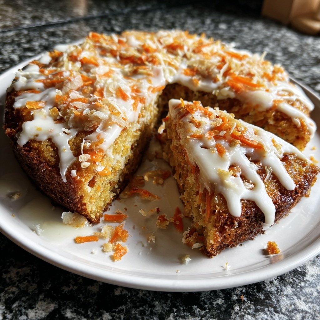 Karottenkuchen Mit Kokosraspeln