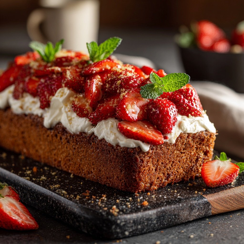 Erdbeerkuchen Mit Frischer Zitronenschale