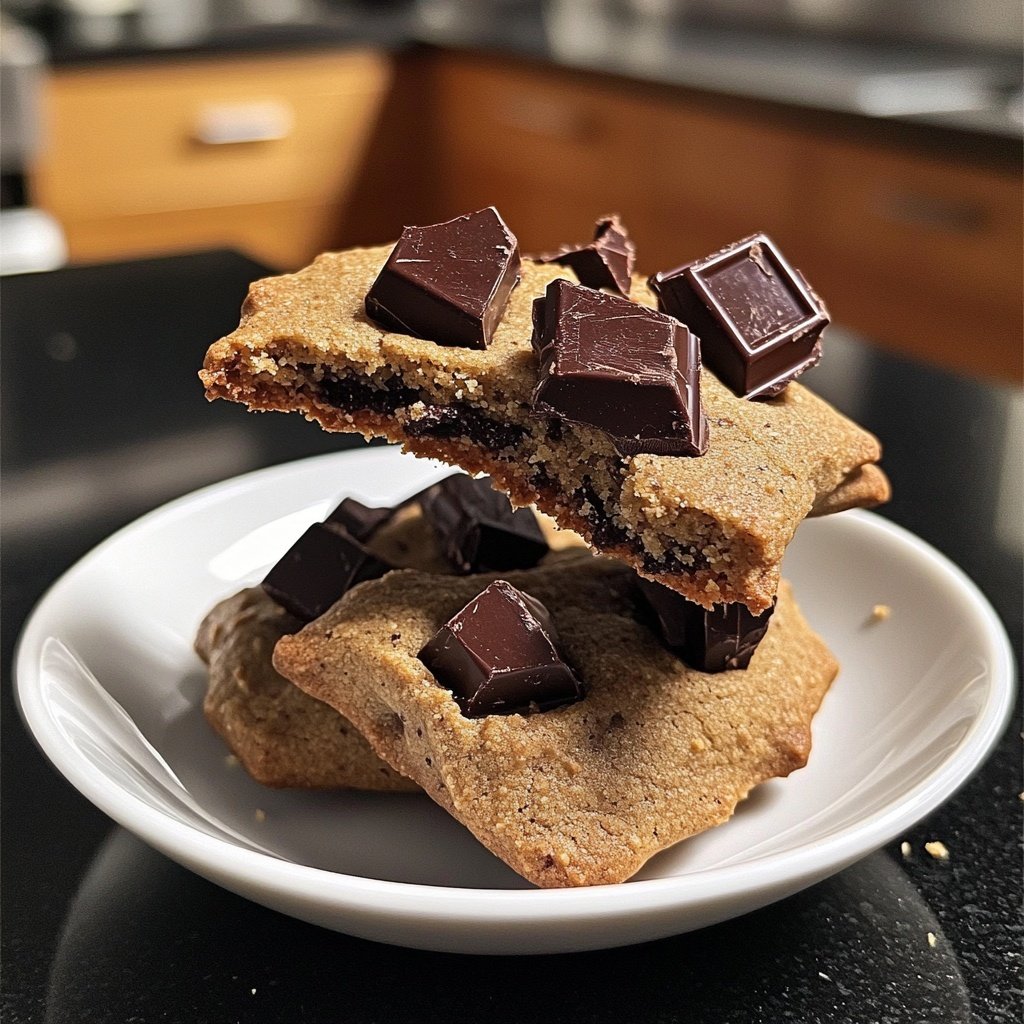 Weiche Mandel-Zimt-Cookies mit dunkler Schokolade